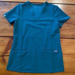 Figs Hunter Green Casma XXS Scrub Top